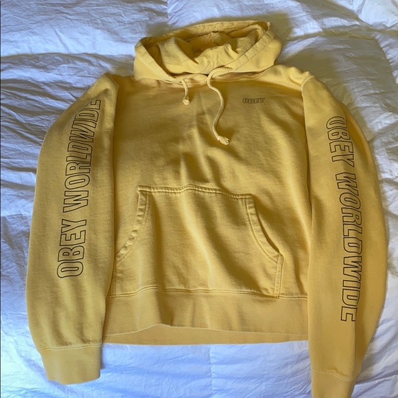 tan obey hoodie